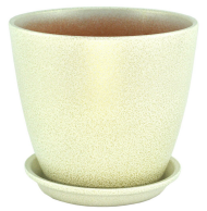 Кашпо Бутон №-ГЛ-07 Глянец Метал Бело-Золотое №2 15см