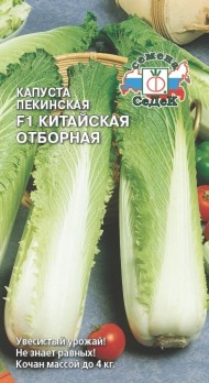 Капуста пекинская Китайская отборная F1 ЦВ/П (СЕДЕК) 0,3гр среднепоздний