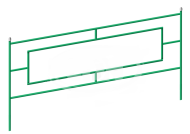 Заборчик металлический Газонный 5м (5секций) высота 55см