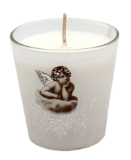 Свеча Хамелеон в Стекле Ангелочки М арома Жасмин Арт-7804