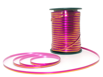 Лента Золот полос 0,5см*250ярд Вишнёвая А-0531