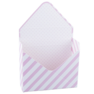 Коробка Конверт Полоска Розовая L23,5см W8см H16,5см