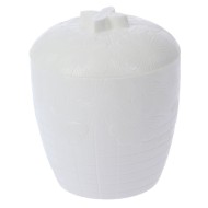 Банка пластиковая Катарина Белая с крышкой Арт-М-6173 2,5лит