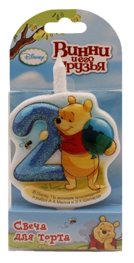 Свеча Цифра 2 Винни Пух 3602