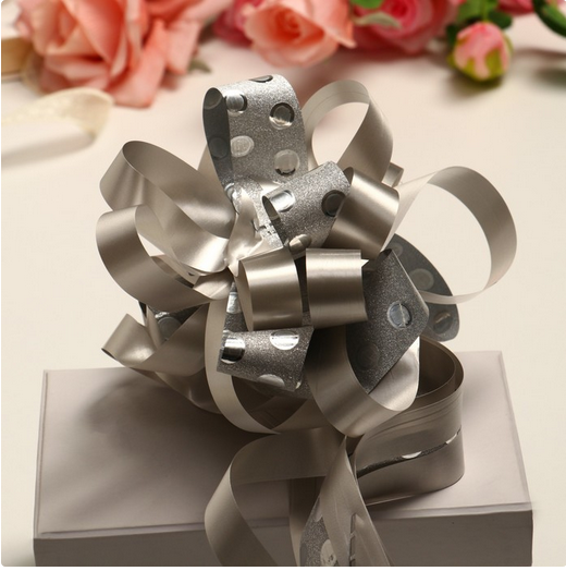 Бант Шар 7см Серебро Арт-7986192