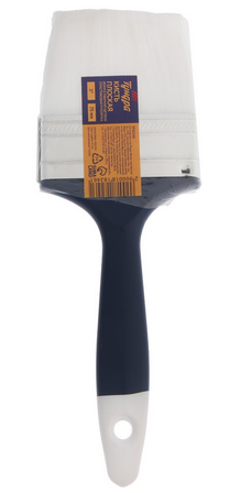 Кисть плоская пластиковая ручка 75мм ТУНДРА