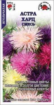 Цветы Астра Харц Смесь ЦВ/П (СОТКА) 0,2гр однолетник 60-70см Цветы Астра Харц Смесь ЦВ/П (СОТКА) 0,2гр однолетник 60-70см
