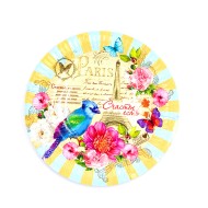 Тарелка бумажная Париж - счасть есть D-18см*6шт Арт-856628