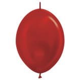 Шар латексный линколун 6/15см металлик Красный 1уп/100шт