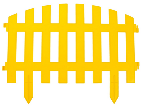Заборчик пластиковый RENESSANS Жёлтый 420*350мм (5секций)