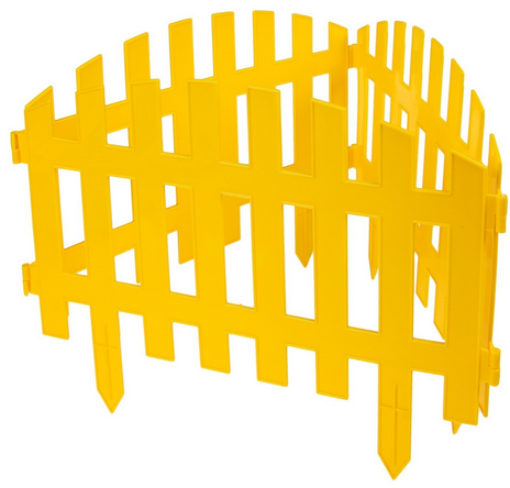 Заборчик пластиковый RENESSANS Жёлтый 420*350мм (5секций)