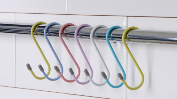 Набор крючков для рейлинга 7шт*7см Цветные Арт-5516632