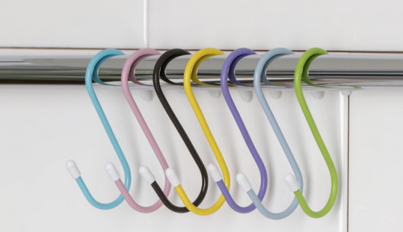 Набор крючков для рейлинга 7шт*7см Цветные Арт-5516632