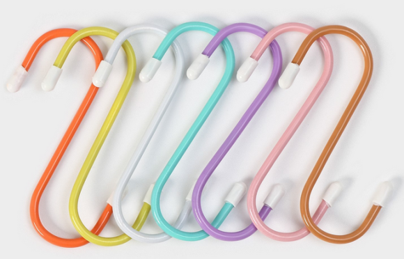 Набор крючков для рейлинга 7шт*7см Цветные Арт-5516632