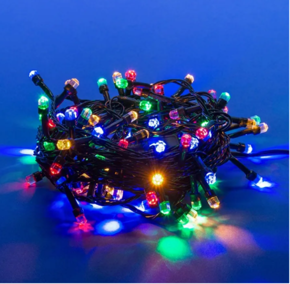 Электрогирлянда 5,5м 100 ламп Цветные Арт-1112