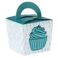 Снек-бокс Бирюзовая пироженка с ручкой (набор 6шт) Цена за набор 2336875