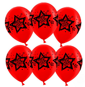 Шар латексный 12/30см пастель Звезды красный 1уп/100шт Арт 711219 Шар латексный 12/30см пастель Звезды красный 1уп/100шт Арт 711219