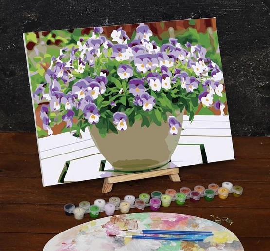 Картина с красками 30*40см