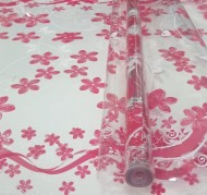 Пленка прозрачная с рисунком Августина Красно-Белая 70см/200гр