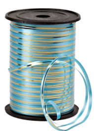 Лента Золот полос 0,5см*250ярд Голубая Лента Золот полос 0,5см*250ярд Голубая