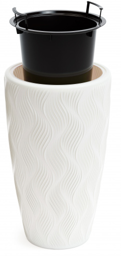Горшок Флэйм 42лит Белый (со вставкой 10лит) М-8884 (D-27cм) Горшок Флэйм 42лит Белый (со вставкой 10лит) М-8884 (D-27cм)
