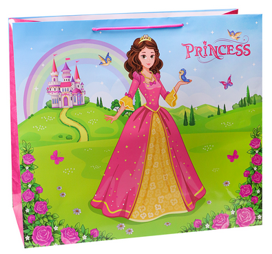 Сумочка пакет картон 450*450*210мм Прекрасная принцесса Арт-6771
