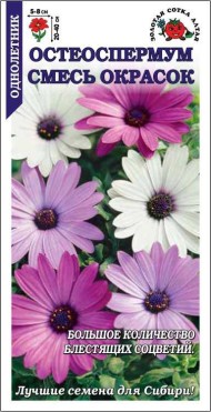 Цветы Остеоспермум Смесь ЦВ/П (СОТКА) 0,1гр однолетник 20-40см