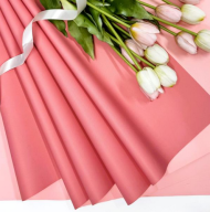 Пленка Листами Матовая двухсторонняя Розовый персик/Розовый щербет 58/58см(1уп/10шт)