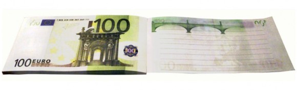 Блокнот Забавная пачка 100 евро