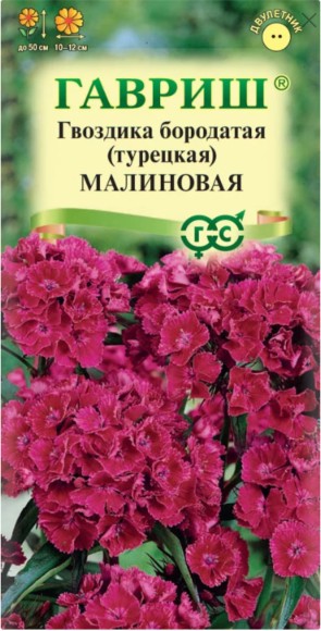 Цветы Гвоздика турецкая Малиновая ЦВ/П (ГАВРИШ) 0,1гр двулетник 50-60см