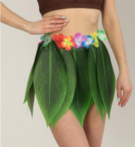 Гавайская юбка 36см Листики Арт-2807350