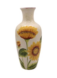 Ваза керамическая Подсолнухи Горло узкое Арт-J33-а22