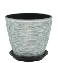 Кашпо Бутон №-РС-152 Роспись Лофт серое №-3 (D-18см-3,8лит)