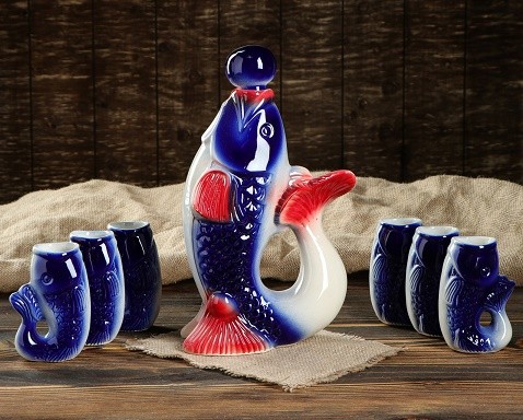 Штоф Сазан 1,2лит+ 6рюмок 1016225