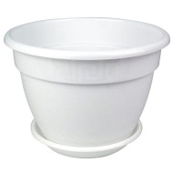 Горшок Антик 4,9лит D-25см Белый с поддоном