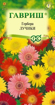Цветы Гербера Лучики смесь ЦВ/П (ГАВРИШ) 0,05гр комнатное до 50см