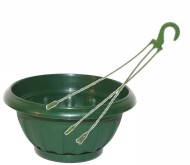 Горшок Ирис подвесной 1,8лит Зелёный + Крючок