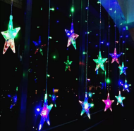 Электрогирлянда 3м Звезды Цветная