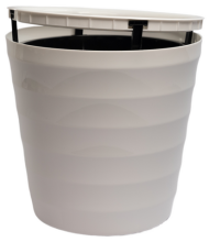 Горшок Лаура 9лит Белый 27*24см (с дренажной системой)