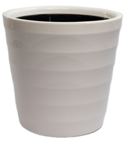 Горшок Лаура 9лит Белый 27*24см (с дренажной системой) Горшок Лаура 9лит Белый 27*24см (с дренажной системой)