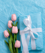 Бумага листами Тишью 50*66см Голубой (1уп/10шт) ЦЕНА за лист