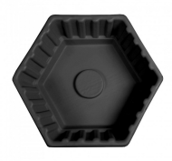 Клумба пластиковая Шестигранная Большая Чёрная 98*98*39см