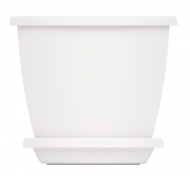 Горшок Афина 1,1лит Белый с поддоном М-6478 (БАШ)