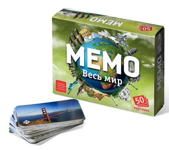 Карточная игра МЕМО Весь мир 50шт 5+ Арт-767521