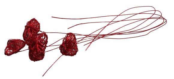 Набор декор Сердец на проволоке 1уп/5шт KR-36640