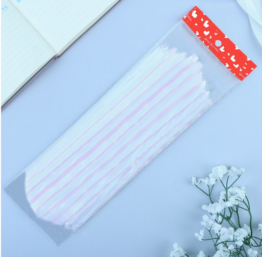 Бант Шар 10см Полоски Белый Арт-133102