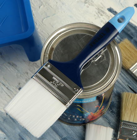 Кисть плоская пластиковая ручка 63мм ТУНДРА Кисть плоская пластиковая ручка 63мм ТУНДРА