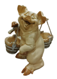 Фигурка Свинка с коромыслом арт-14.22 35см