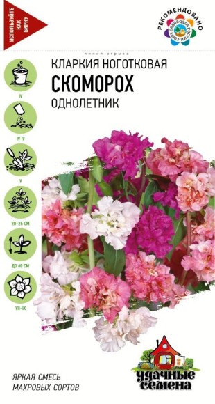 Цветы Кларкия Скоморох смесь ЦВ/П (ГАВРИШ) 0,05гр однолетник до 70см