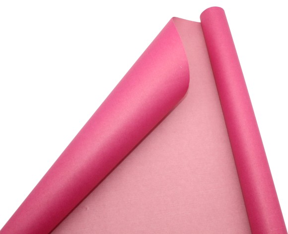 Бумага матовая двусторонняя Малиновая-Розовая 70см*10м